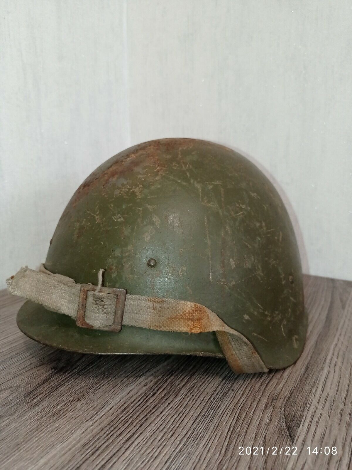 Helmet Ssh 40 Steel Ww2 Original Military Relic Of Battlefield Soviet Army Rkka