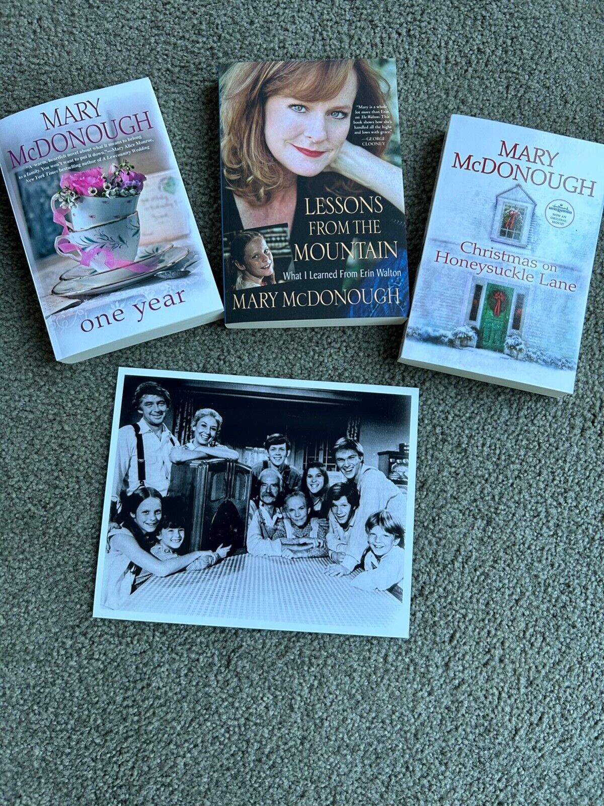 Signed- Mary Mcdonough's 3 Books + Signed Walton Photo